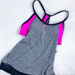 ❤️SALE❤️ Nike Sport Layered Tankini Workout Swim